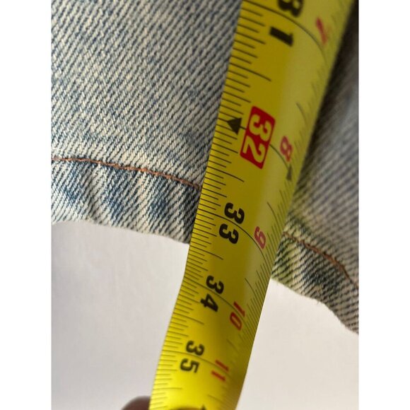 Levi's Pride Liberation Womens Bib Overalls Shortalls Romper Denim Blue Sz L - Picture 15 of 16